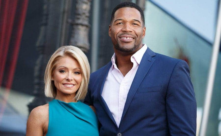 Kelly Ripa and Michael Strahan attend the Hollywood Walk of Fame.