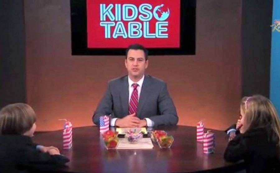 Jimmy Kimmel is hosting the segment called ‘Kids Table’. 