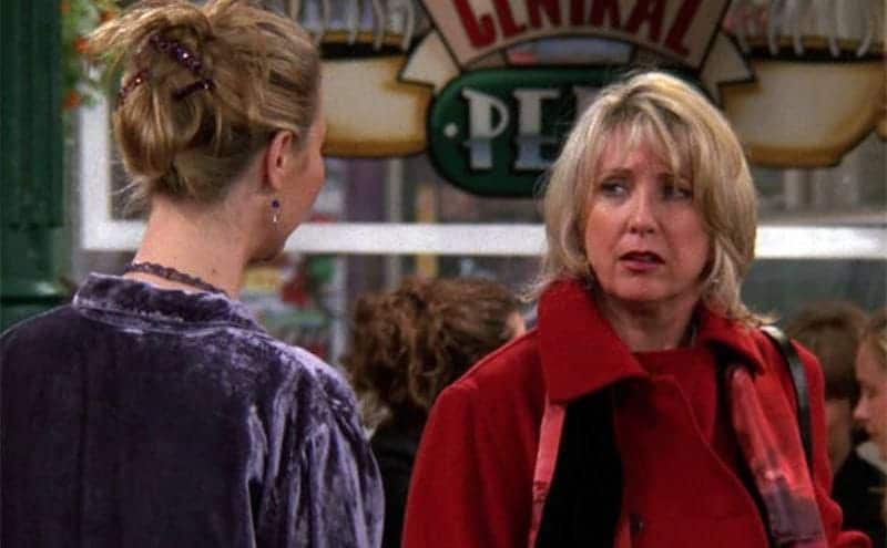 Phoebe is talking with her birth mother at Central Perk. 