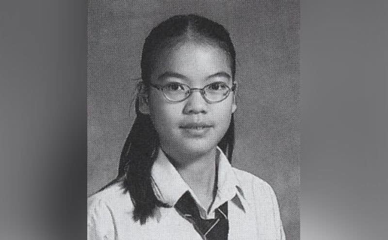 A school photo of a young Jennifer. 