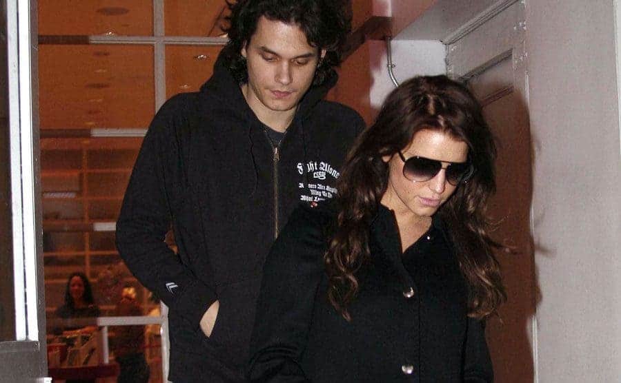 The paparazzi are spotting John Mayer and Jessica Simpson exiting a restaurant
