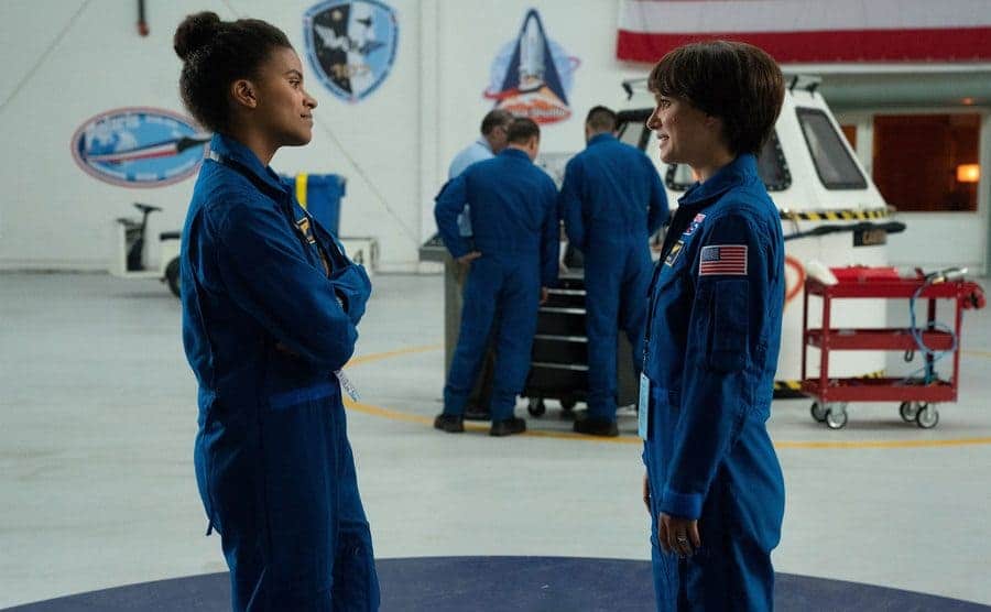 Natalie Portman and Zazie Beetz in a still from Lucy in the Sky. 