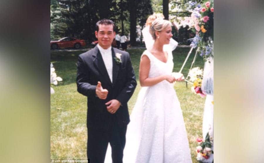 Jon and Kate Gosselin on their wedding day. 
