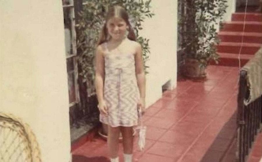 Young child Tali Shapiro in her home. 
