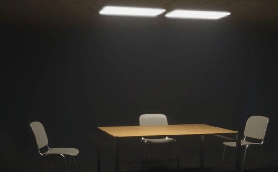 A view to the interrogation room.