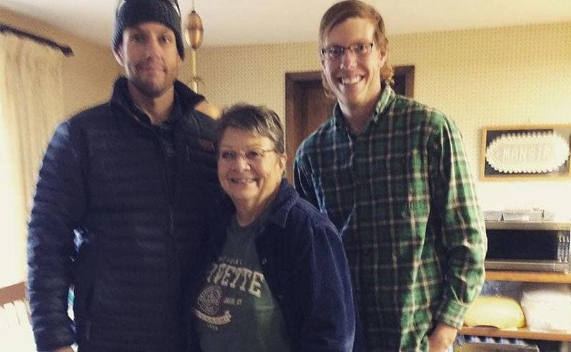 Kane spends time with his mother and brother at home.