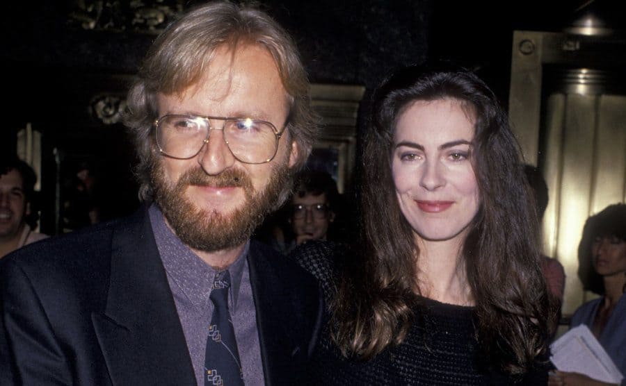 James Cameron and Kathryn Bigelow attend a premiere