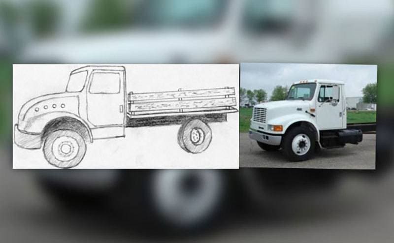 A police sketch of the truck. 