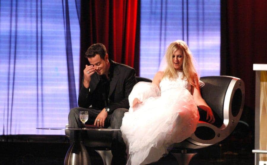 Carson Daly and an actress who portrays Tara Reid during MTV Bash - Carson Daly.