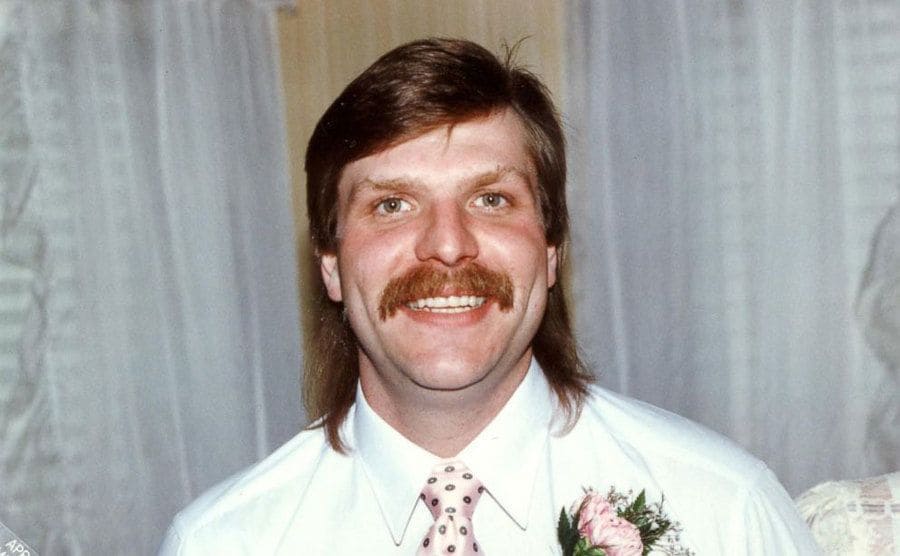 A portrait of Michael on the day of the wedding. 
