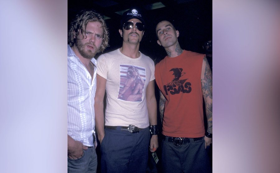 Ryan Dunn, Johnny Knoxville and Travis Barker attend the MTV Video Music Awards.