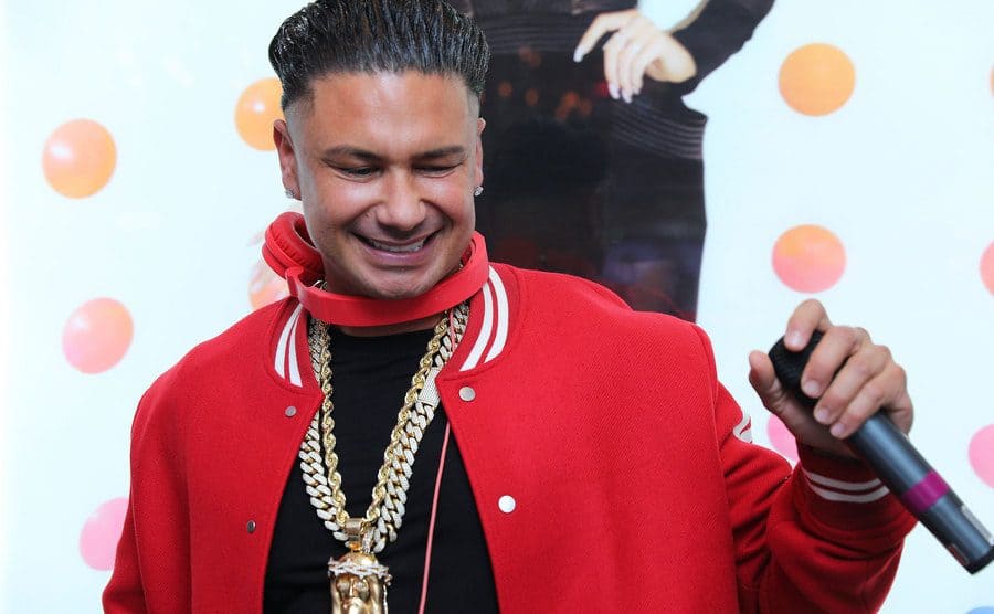 DJ Pauly D performs at an event. 