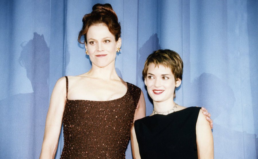 Sigourney Weaver and Winona Ryder at the premiere of Alien Resurrection. 