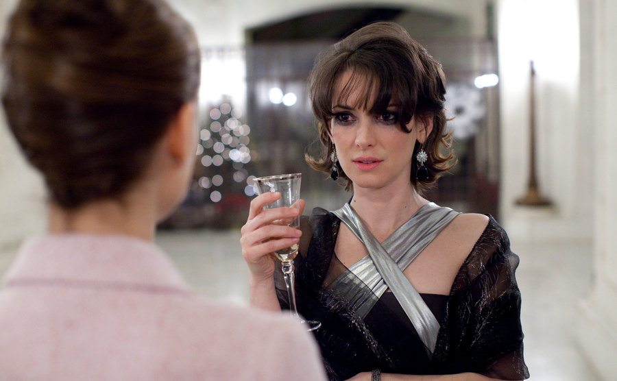 Winona Ryder is holding a glass in Black Swan. 