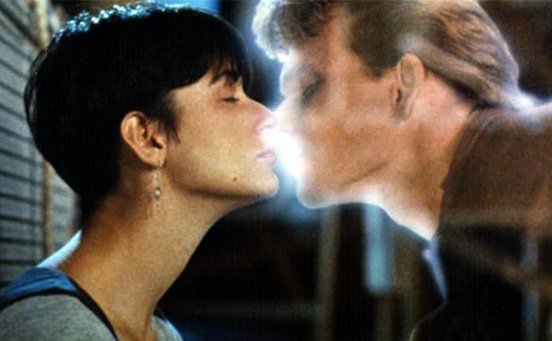 Demi Moore and Patrick Swayze in a scene from Ghost.