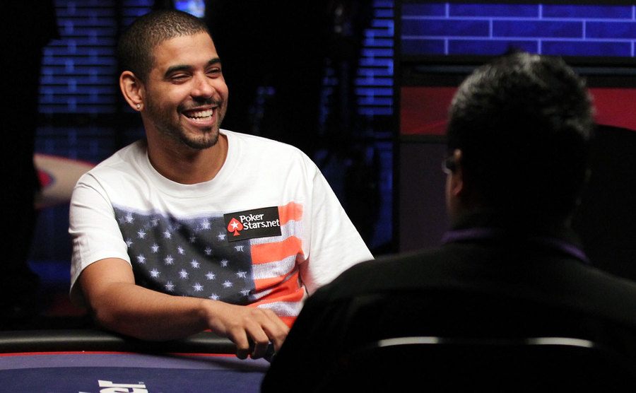 Williams competes at a poker league event.