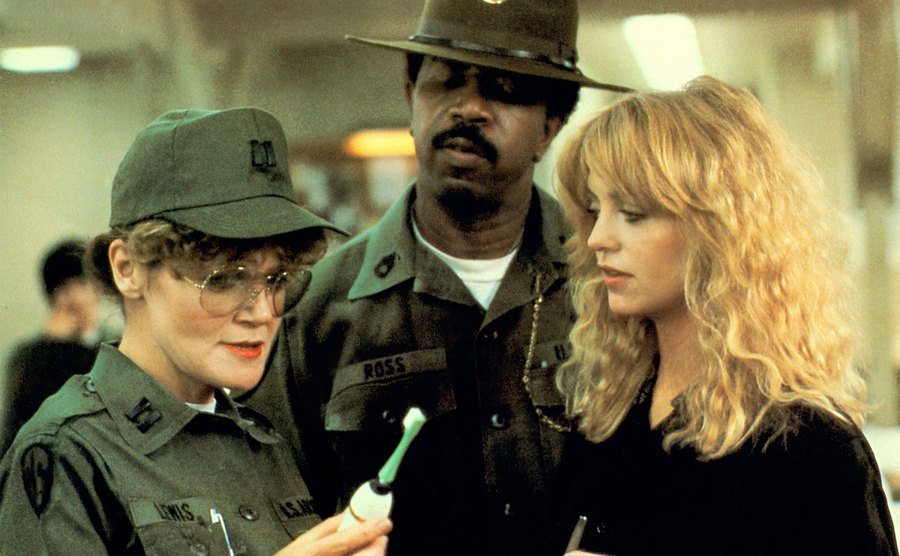 Goldie Hawn and Eileen Brennan in a still from Private Benjamin. 