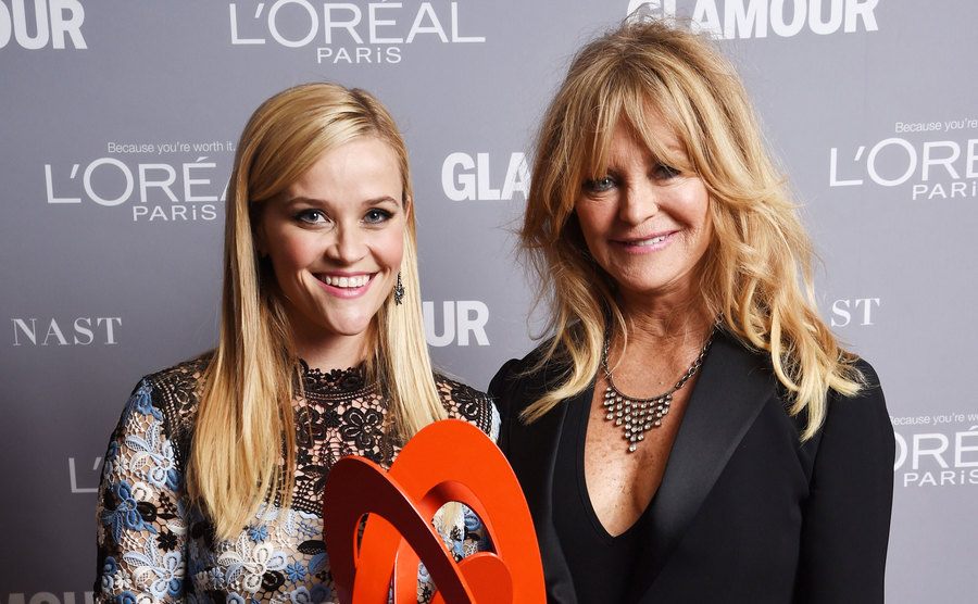 Reese Witherspoon and Goldie Hawn at the Glamour Women Of The Year Awards. 