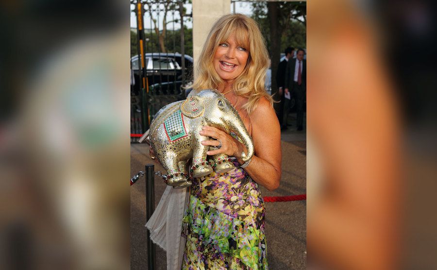 Goldie Hawn attends The Elephant Parade auction. 