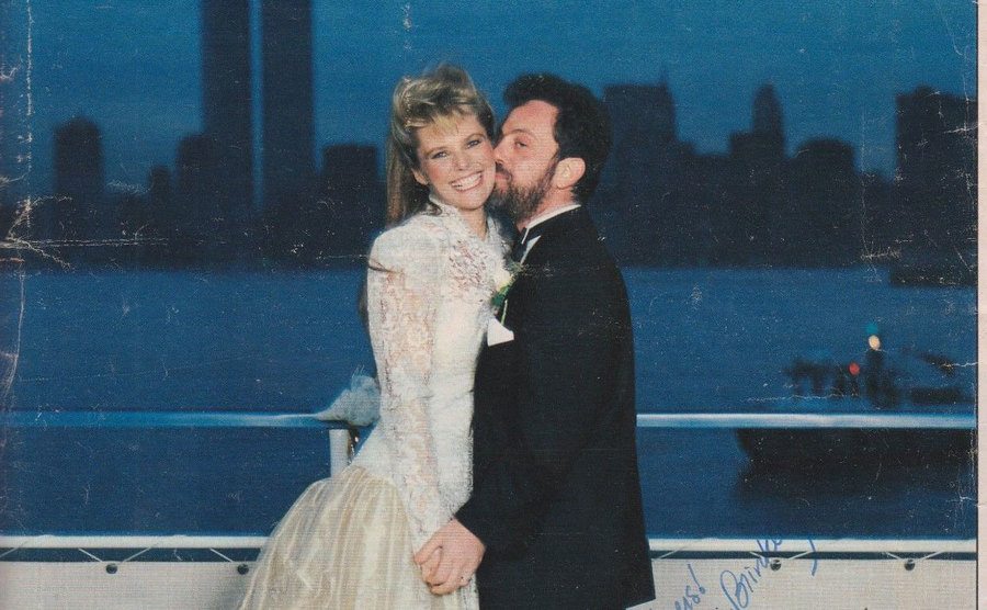 Christie Brinkley and Billy Joel on their wedding day. 