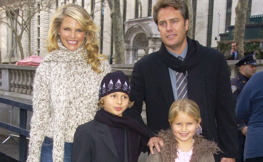 Christie Brinkley and Peter Cook with their kids Jack and Sailor. 