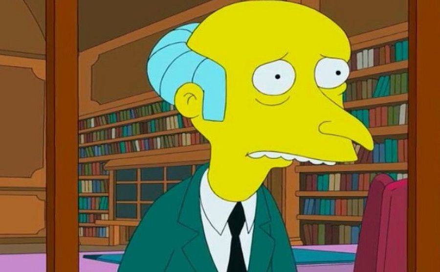 Mr. Burns in a still from The Simpsons. 