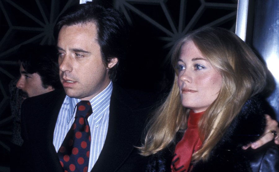 Peter Bogdanovich and Cybill Shephard attend the premiere of 