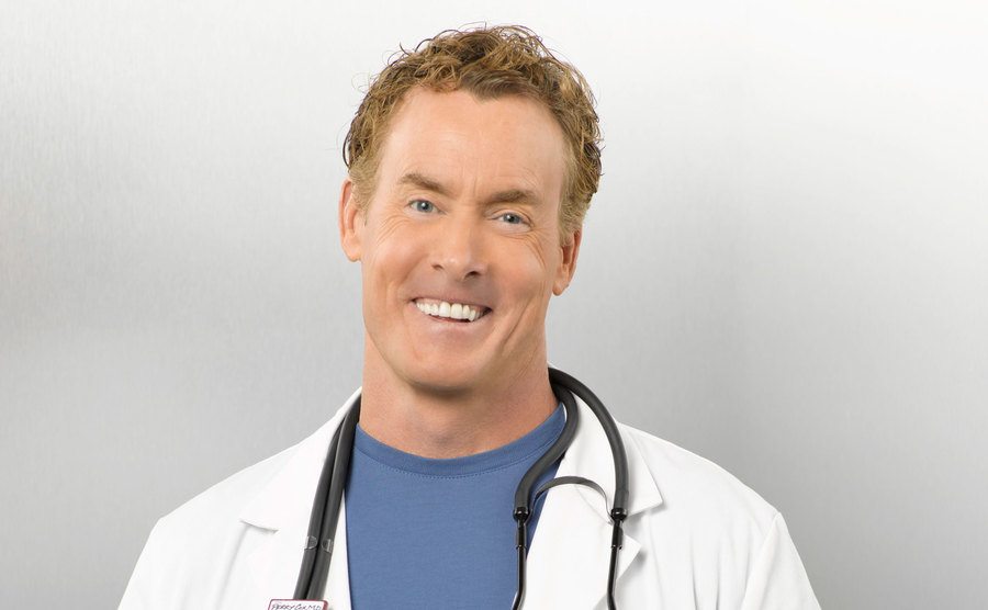 John C. McGinley poses as Dr. Perry Cox. 