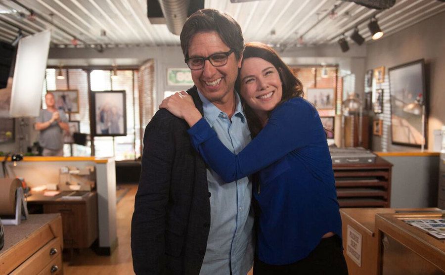 Ray Romano and Lauren Graham are behind the scenes.