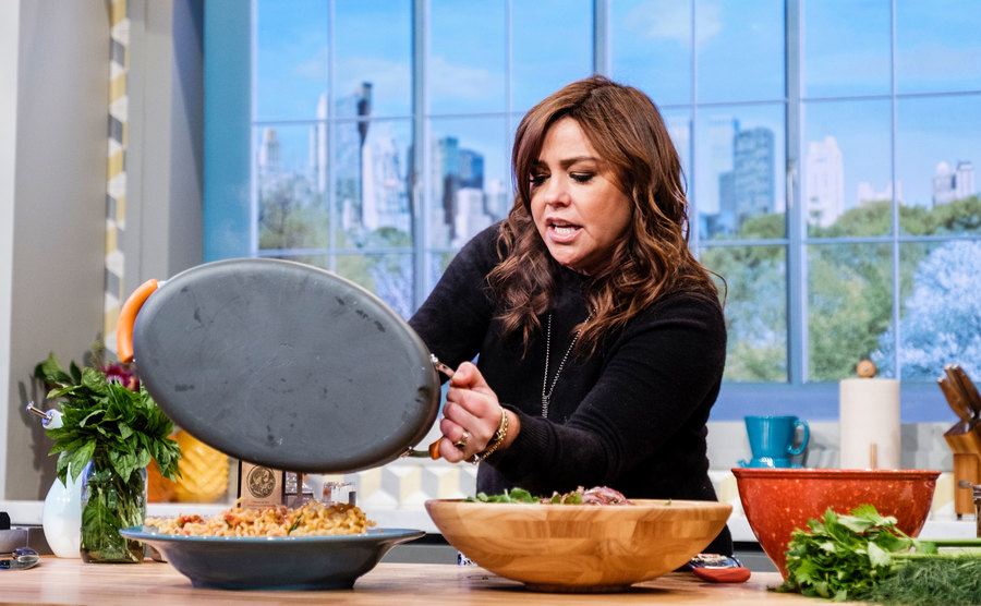 Rachael Ray during a cooking segment on her show.