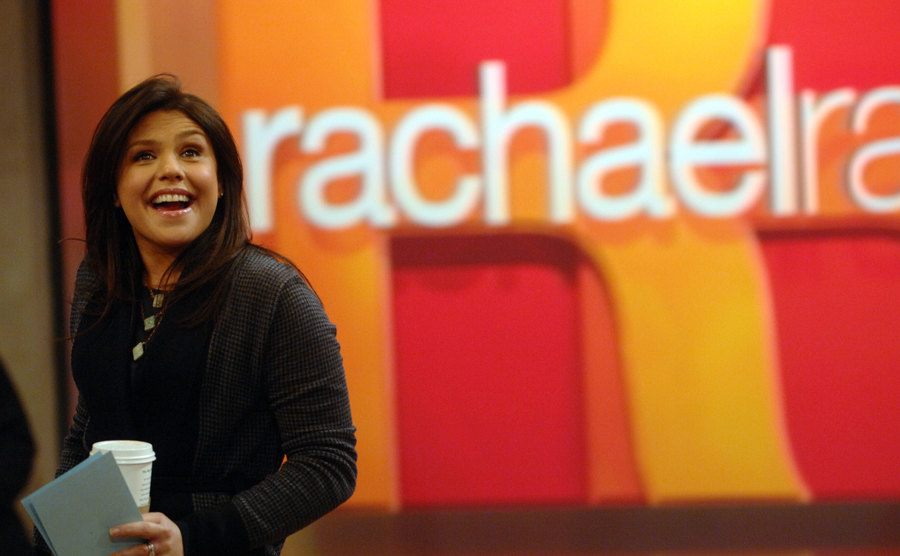 Rachael Ray behind the scenes of her talk show.