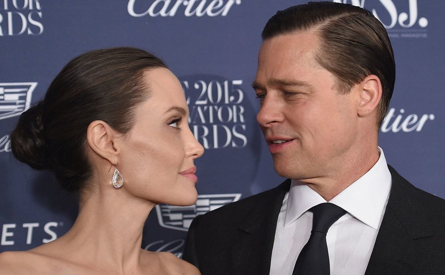Angelina and Brad attend an event.