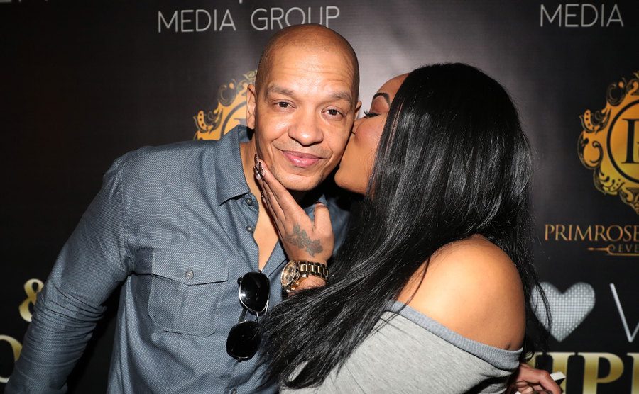 Peter Gunz and Lia Givenchy attend an event.