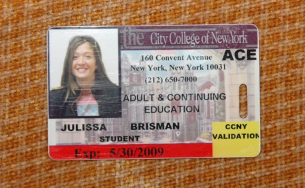 A picture of Julissa’s I.D. at the crime scene.