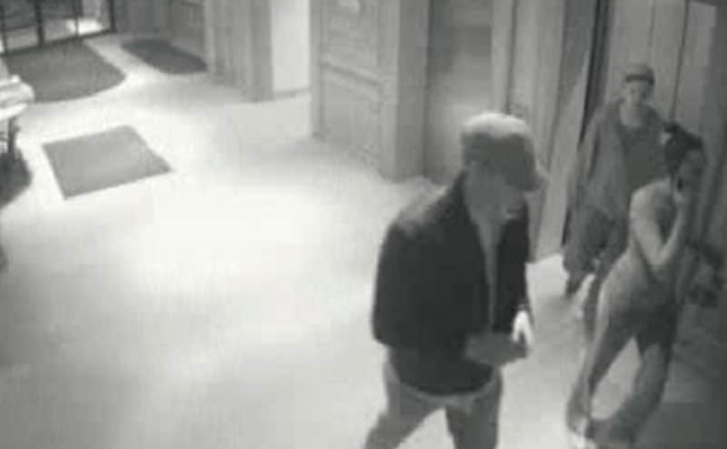 A security camera records the Craiglist Killer entering the hotel.