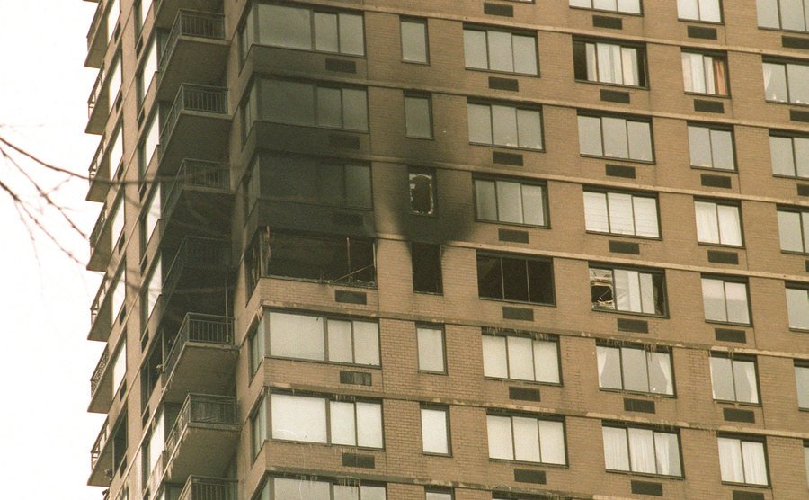 An exterior shot of Macaulay’s apartment building.
