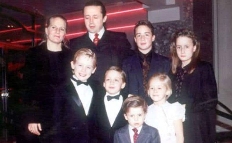 A dated picture of the Culkin family.