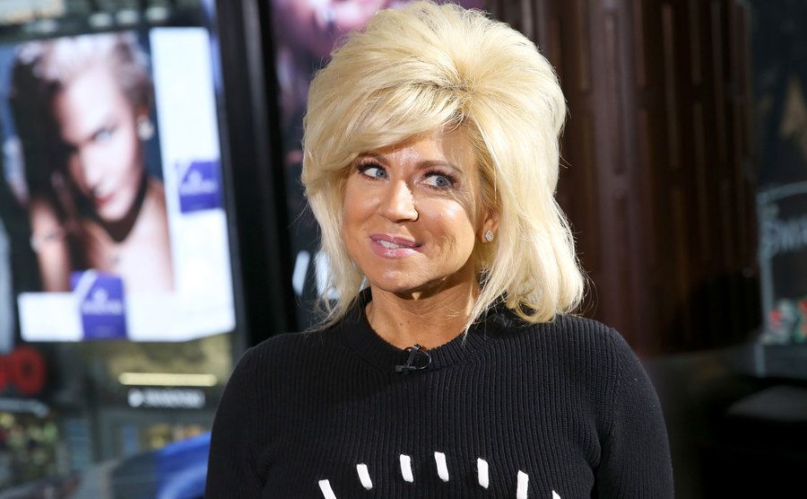 A still of Theresa Caputo during an interview.