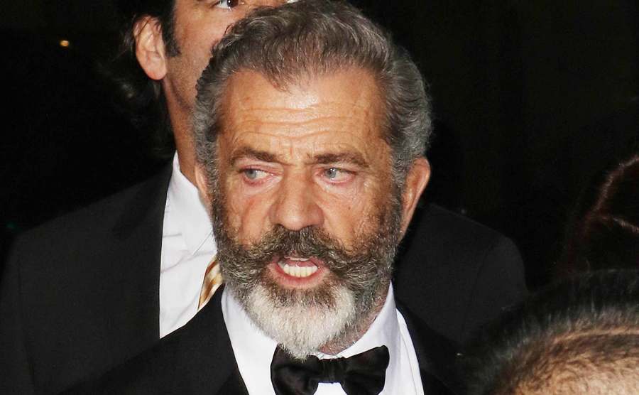 A picture of Mel Gibson during an event.