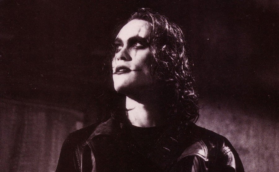 Brandon Lee in a still from the film.