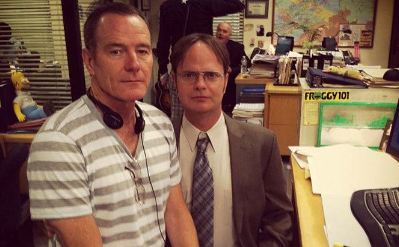 Brian Cranston sits behind the scenes.