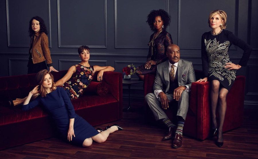 The cast of The Good Fight pose for a promo shot. 