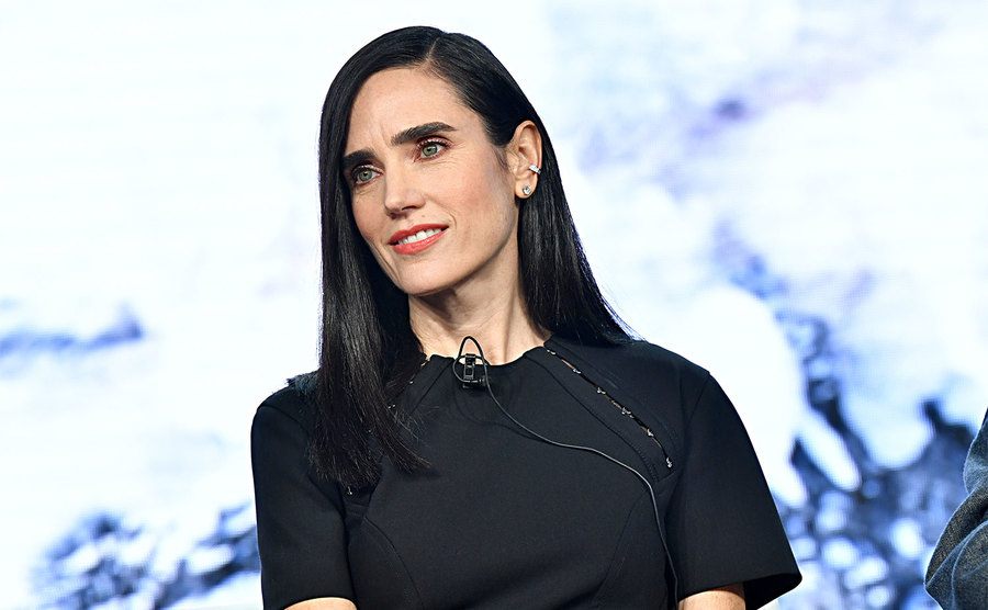 Jennifer Connelly of 'Snowpiercer' appears onstage during a press conference. 