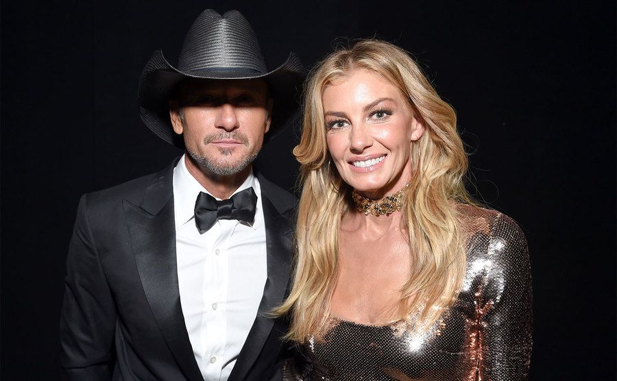 Tim McGraw and Faith Hill attend the 52nd Academy Of Country Music Awards.