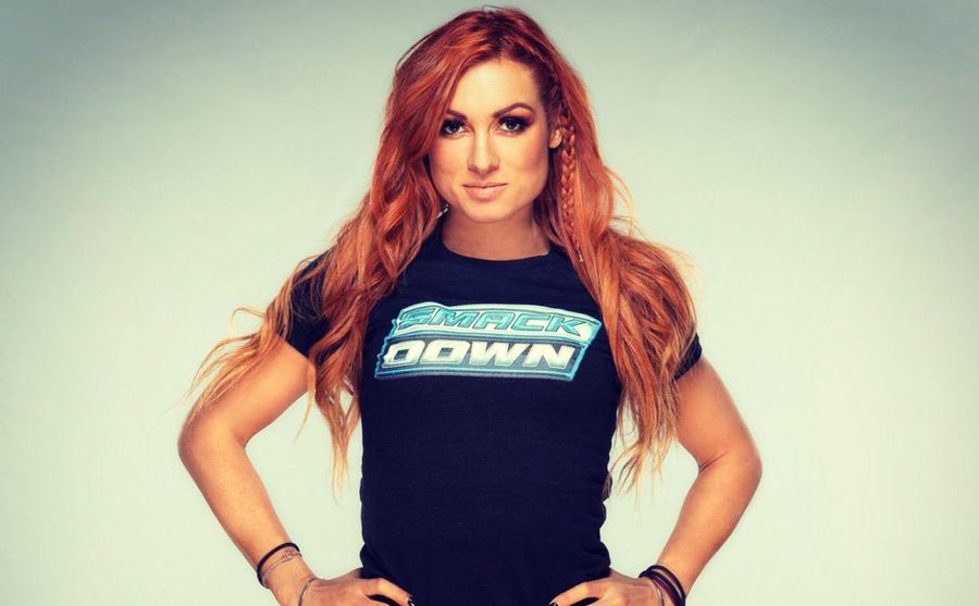 A posed portrait of Becky Lynch. 