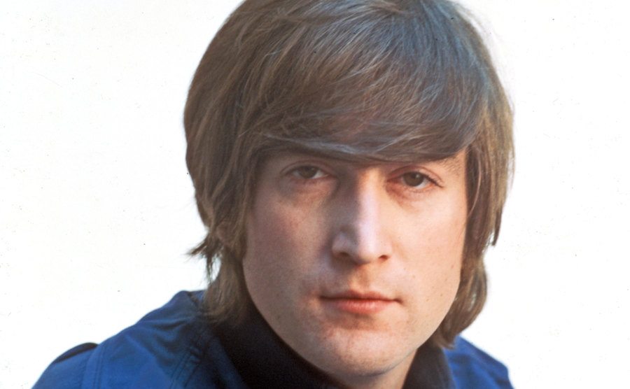 A portrait of John Lennon.