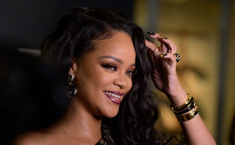 Rihanna poses for a portrait.