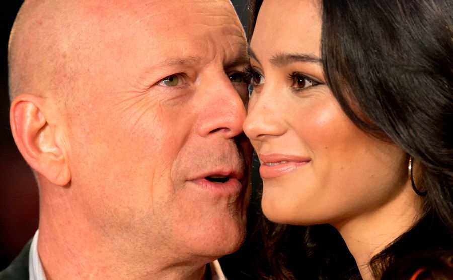 A picture of Bruce Willis and Emma Heming.