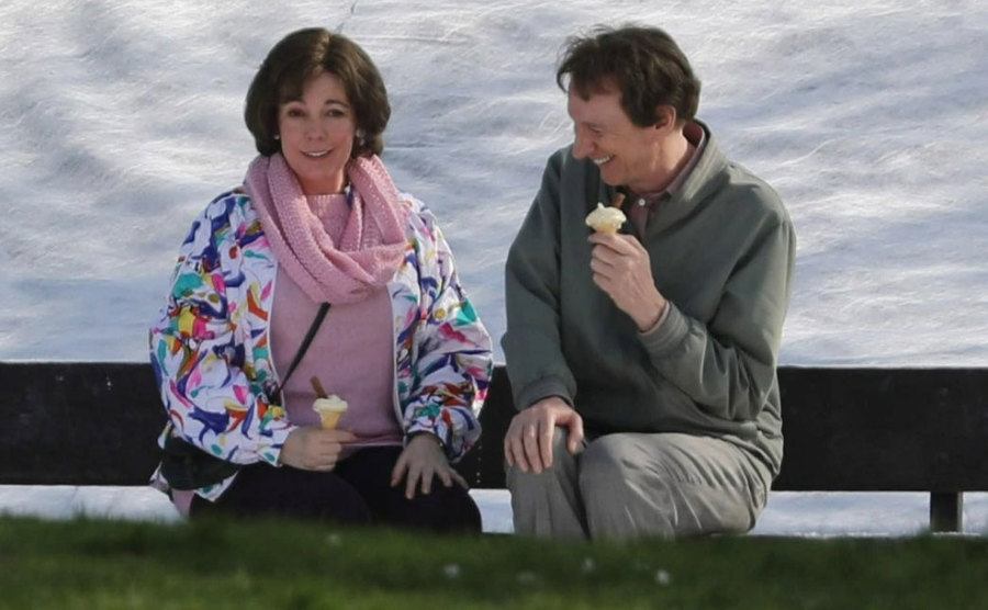 Olivia Colman and David Thewlis as Susan and Christopher in the film adaptation.