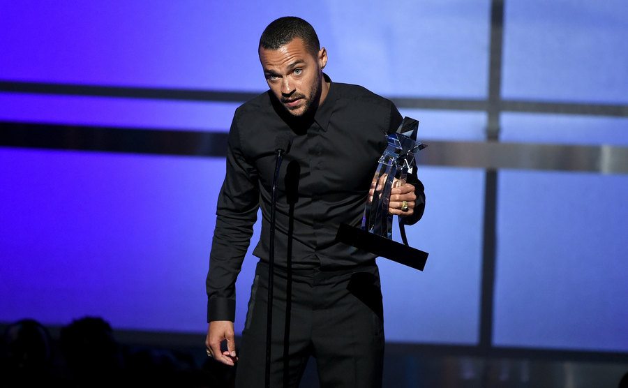 Jesse Williams speaks onstage at the BET Awards.